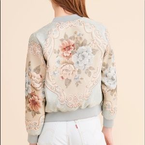 Floral Brocade Bomber Jacket